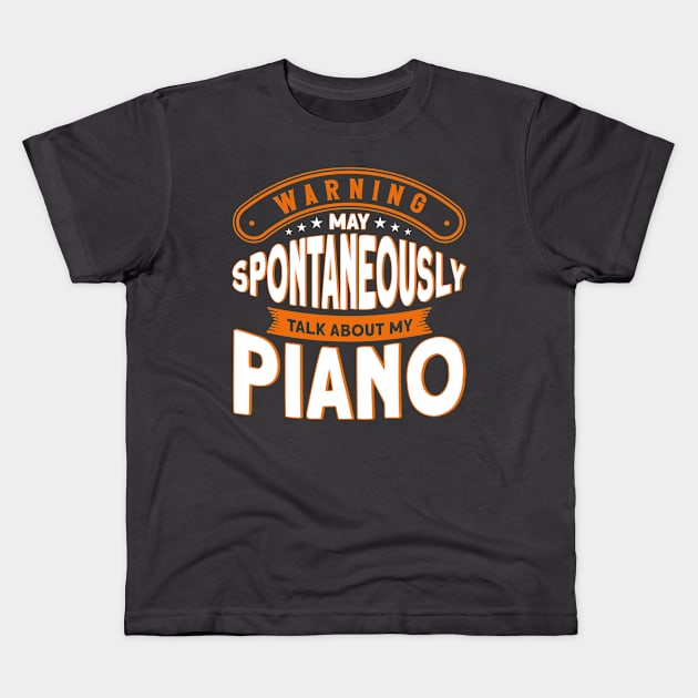 Pianist Musical Instrument Piano Kids T-Shirt by Toeffishirts